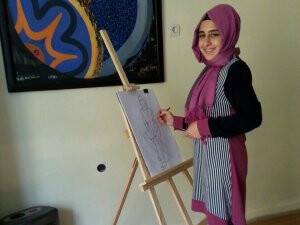 Büşra Ceylan çizimleri ile dikkatleri çekiyor