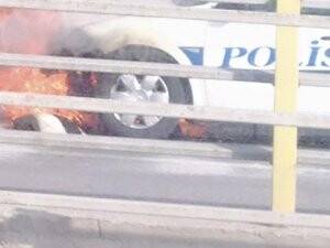 Polis otosu yandı
