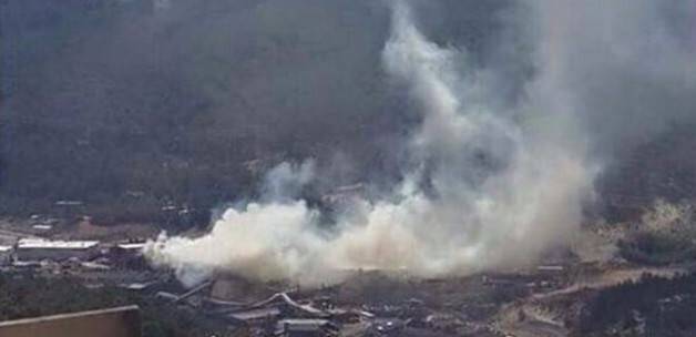 Soma'da korkutan yangın!