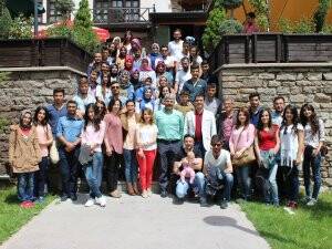 Genç ziraatçılar Başkan Celil Çalış ile birlikteler