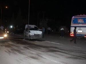 Otobüse arkadan çarptı