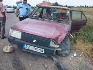 Ereğli'de otomobiller çarpıştı