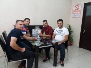 Desen Cam Sanatsal Çerçevede hoş sohbet