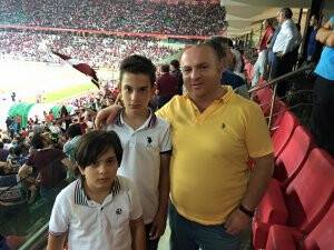 Ali Kaya oğlu ile milli maçta