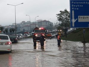 Beykoz'da Sel Baskını