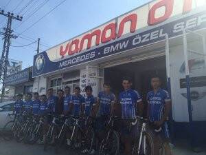 Selçuklu Belediyespor bisikletçileri Yaman Oto’da