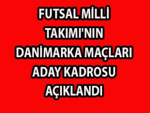 Futsal Milli Takımı'nın Danimarka Maçları Aday Kadrosu Açıklandı