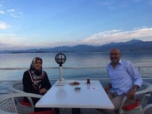 Özdemir çiftinin deniz sefası