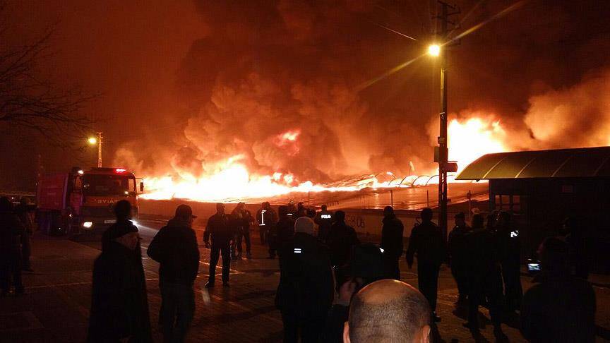 Keçiören'de 250 iş yeri yandı!