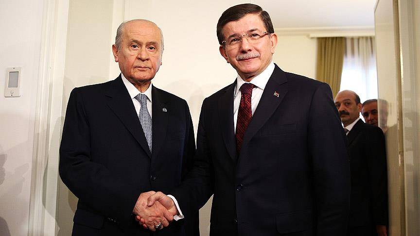 Davutoğlu Bahçeli İle Görüştü