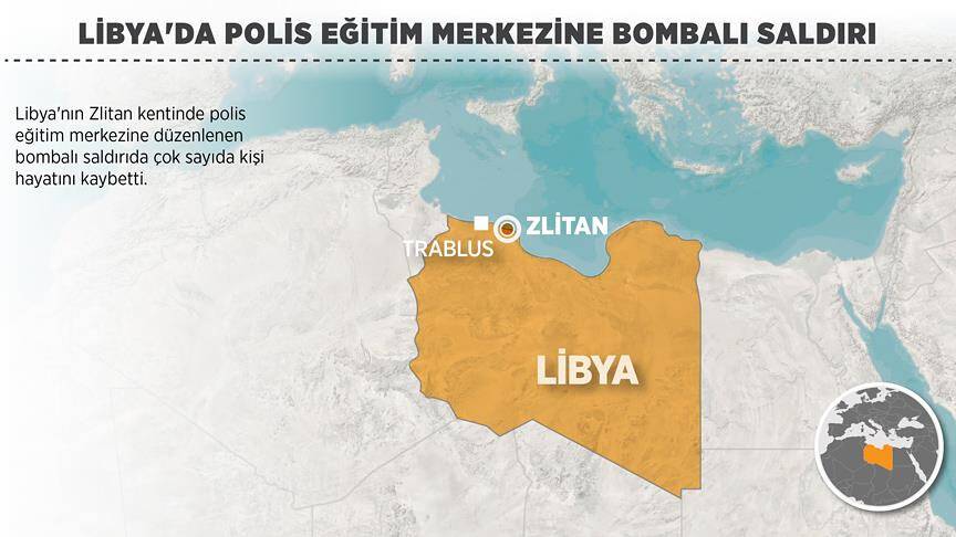 Libya'da polis eğitim merkezine bombalı saldırı: 50 ölü