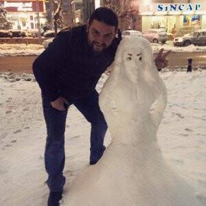 Metin Parlak’ın kar keyfi