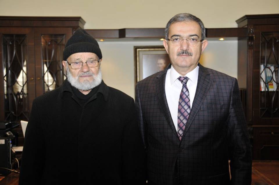 Rektör Şahin babası Şerafettin amca ile