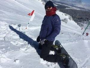 Emre Tekbaş Kartalkaya’da kar şovunda