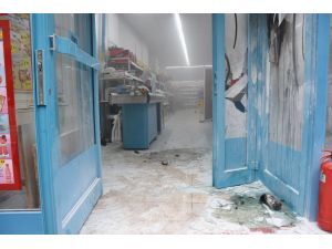 Nusaybin’de markete molotofkokteyli saldırı