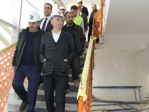 Trabzonspor yönetiminden Akyazı Stadı'nda inceleme