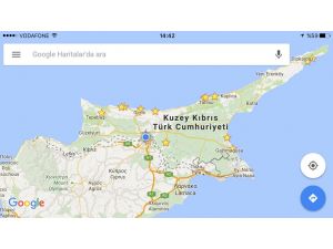 Google mobil harita uygulamasına KKTC'yi ekledi