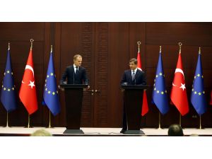Davutoğlu-Tusk ortak basın toplantısı