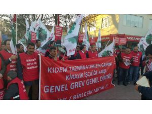 Kırşehir'de "kıdem tazminatı" protestosu