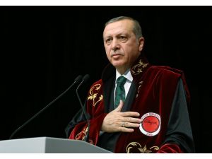 Cumhurbaşkanı Erdoğan'a fahri doktora takdim töreni