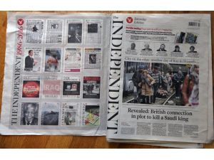 The Independent son kez basıldı