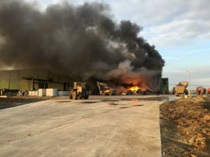 Tekirdağ'da fabrika yangını