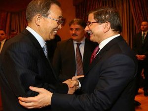 Başbakan Davutoğlu'nun Ban Ki-mun ile görüşmesi