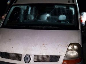 Mardin'de patlayıcı yüklü minibüsün ele geçirilmesi