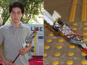 Lise öğrencisi görme engelliler için "akıllı değnek" tasarladı