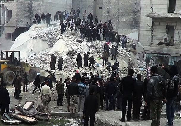 Halep'te hava saldırısı