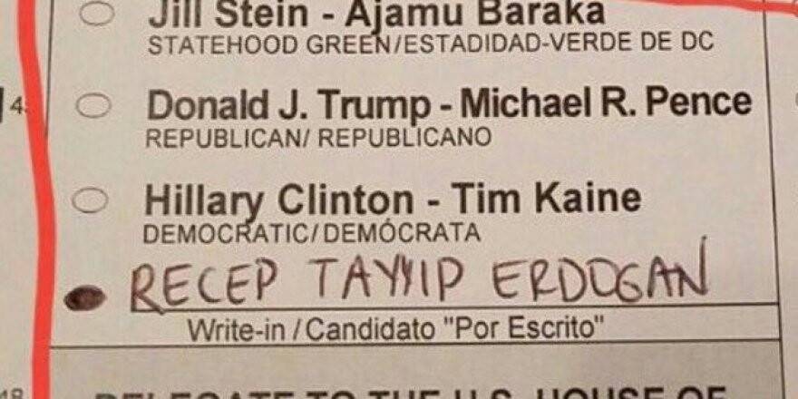 ABD seçimlerinden Erdoğan'a oy çıktı