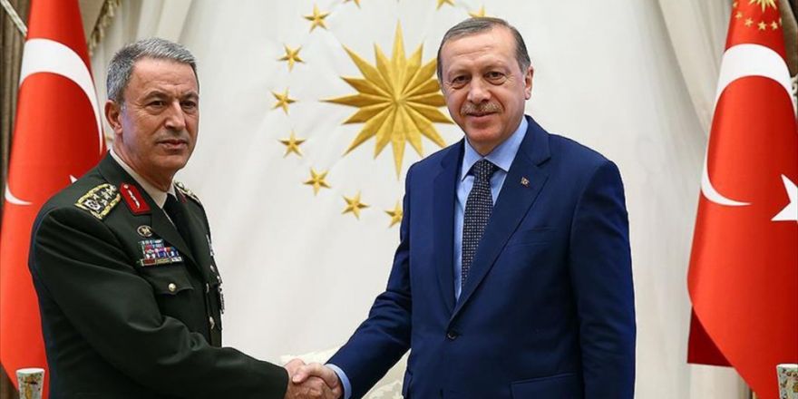 Cumhurbaşkanı Erdoğan Genelkurmay Başkanı Akar'ı Kabul Etti
