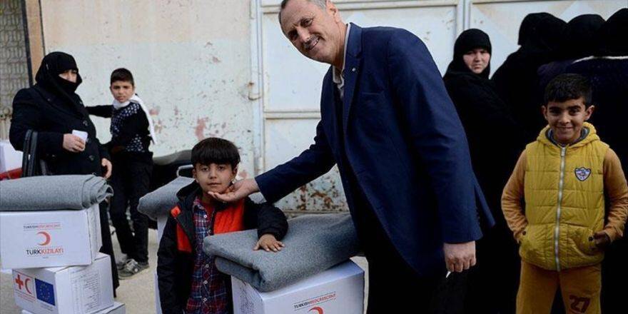 Türk Kızılayı 3 Bin Suriyeli Aileye Yardım Ulaştırdı