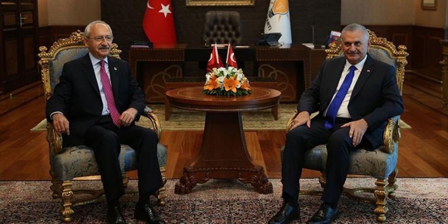 Başbakan Yıldırım Tbmm'de Chp Genel Başkanı Kılıçdaroğlu İle Görüştü