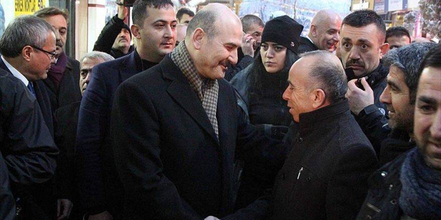 İçişleri Bakanı Soylu Batman'da Esnafı Ziyaret Etti
