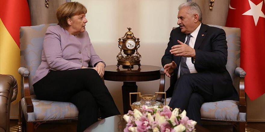 Başbakan Yıldırım Almanya Başbakanı Merkel İle Görüşüyor