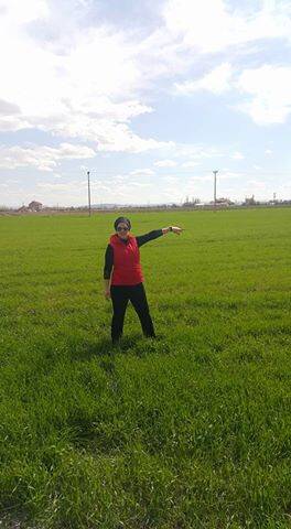 Mehtap Bayrakdar yeşille buluşmuş