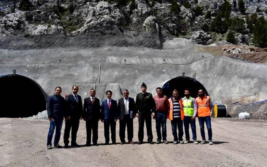 Kaymakam Erdoğan tünel çalışmalarını inceledi