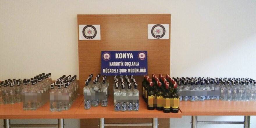 Konya'da uyuşturucu ve kaçak içki operasyonu