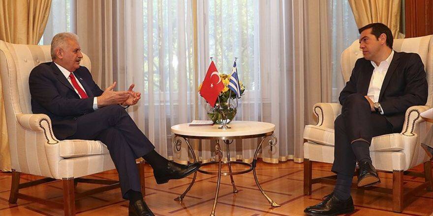 Başbakan Yıldırım'ın Yunan Mevkidaşı Çipras İle Görüşmesi Başladı