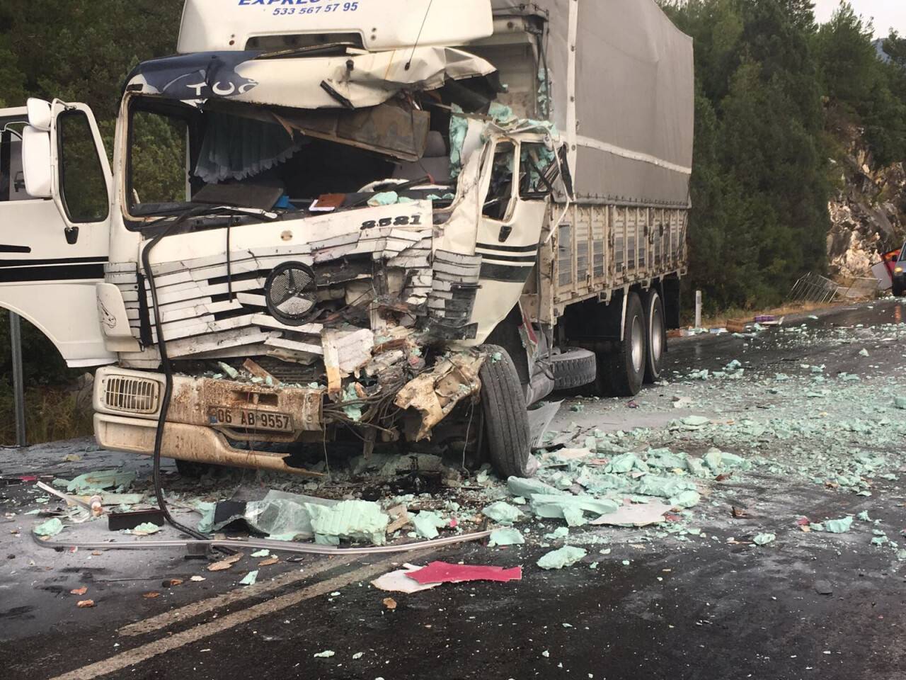 Manavgat Yolu'nda feci kaza