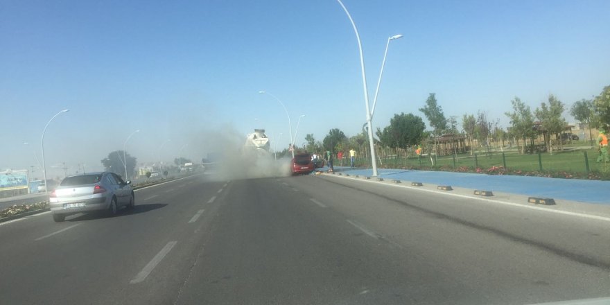 Ankara Yolu'nda araç yangını