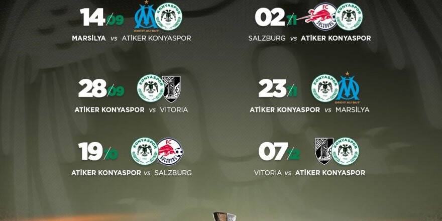 Konyaspor'un fikstürü belli oldu