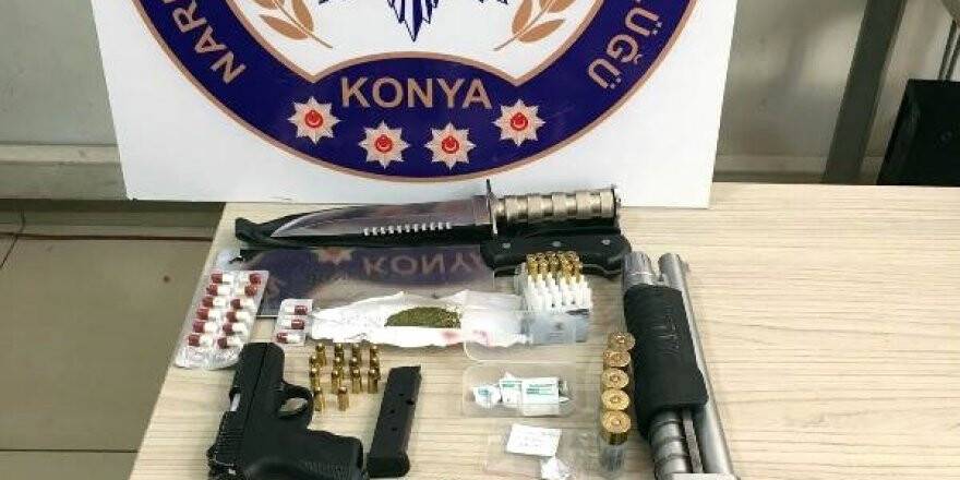 Konya'da uyuşturucu operasyonu: 8 gözaltı
