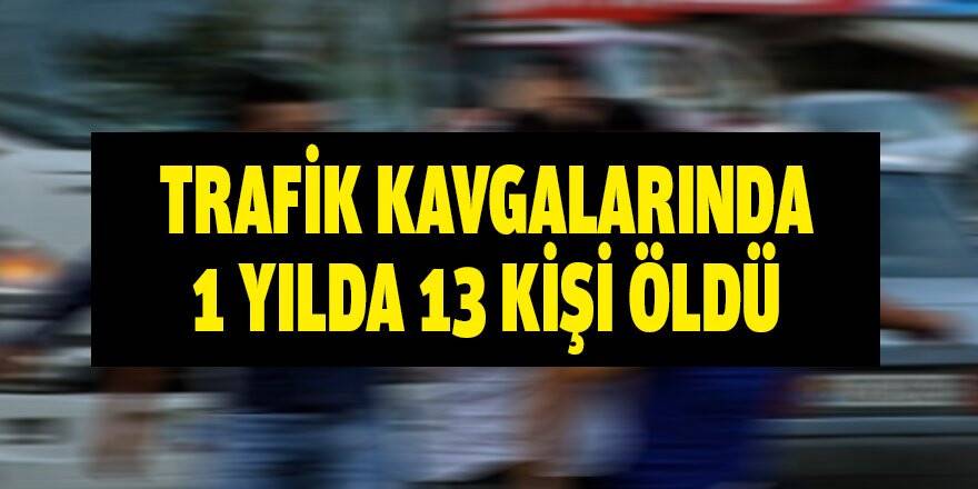 Bir yılda trafikte çıkan kavgalarda 13 kişi öldü