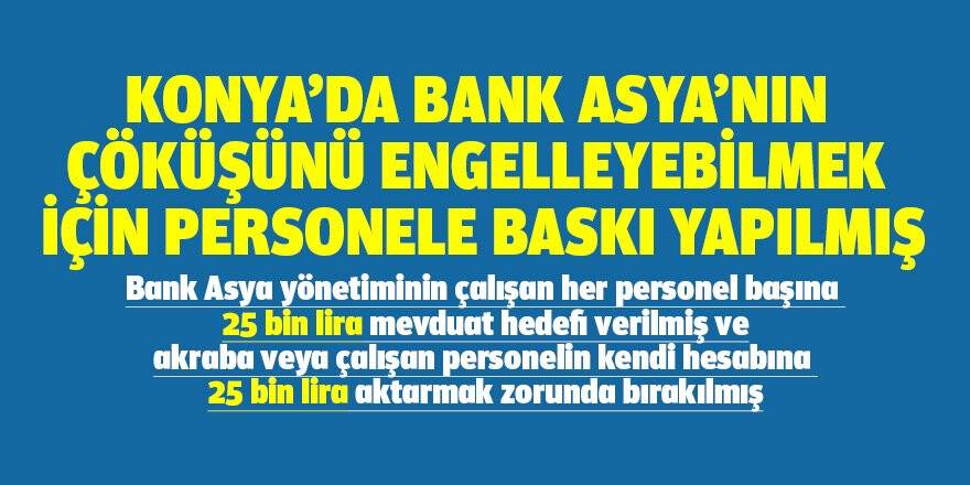 FETÖ'den Bank Asya Çalışanlarına Mobbing