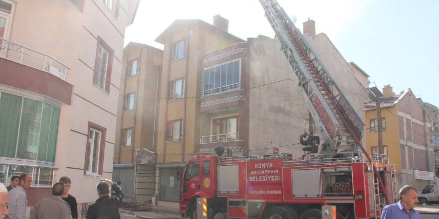Karatay'da korkutan yangın
