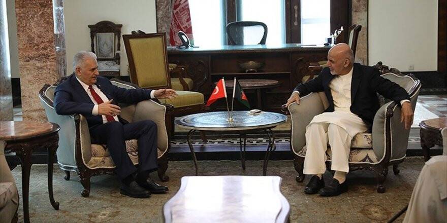 Afganistan Cumhurbaşkanı Gani Başbakan Yıldırım'ı Kabul Etti