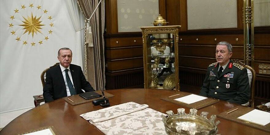 Cumhurbaşkanı Erdoğan, Orgeneral Akar'ı Kabul Etti