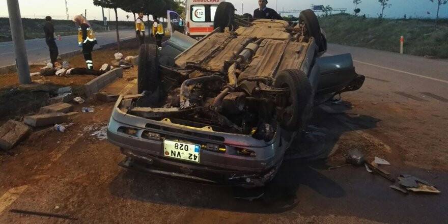 Konya'da Otomobil Devrildi: 3 Yaralı
